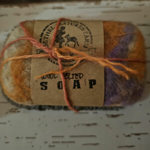 Citrus Lavender Felted Soap w/soap rest